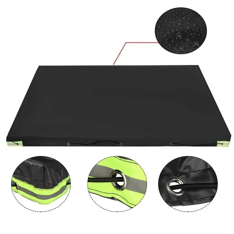 (image for) 210-260cm 600D PVC Waterproof Trailer Cover Auto Roof Tent Heavy Duty Dustproof Protector Cover Travel Camping Canopy