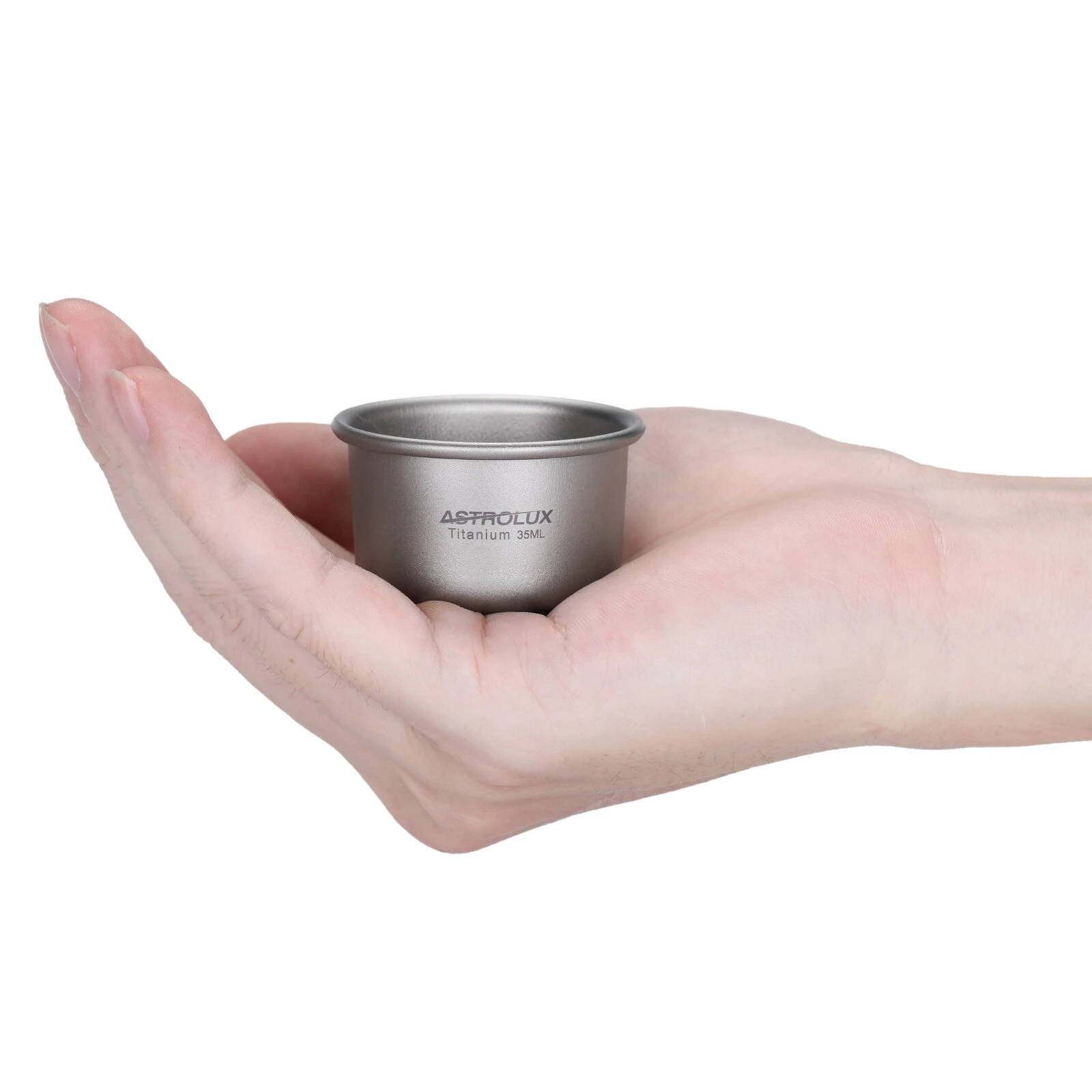 (image for) Astrolux&reg; Ti-C1 Titanium Cup Titanium Tea Cup Outdoor Camping Tableware Drinking Mug Picnic Daily Drinkware Home Use Outdoor Backpacking Hiking