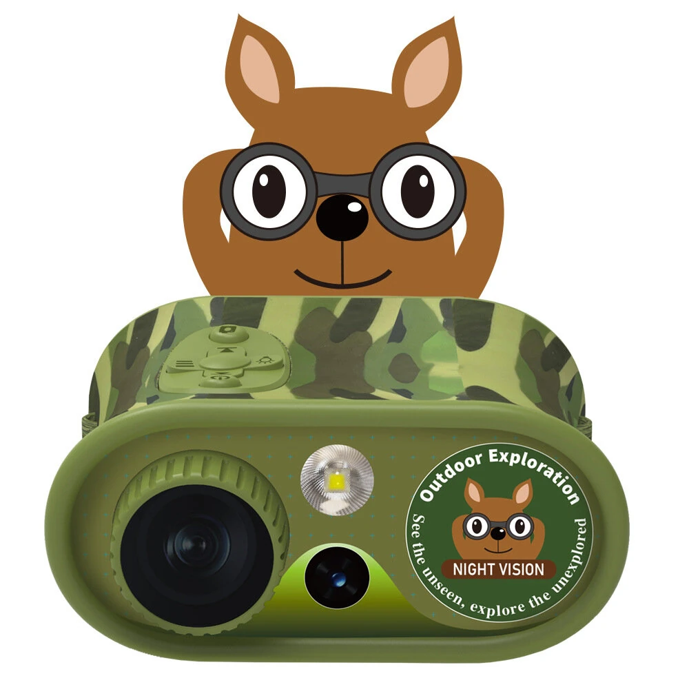 (image for) Kids Teens Night Vision Binoculars with 2.4 inch Display 8X Zoom and 5W Tactical LED Light Best Gifts for your Children-DT15